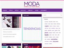 Tablet Screenshot of modaparalavidareal.com
